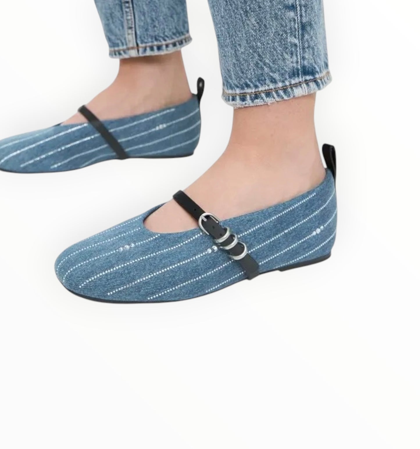 Rag & Bone Spira Mary Janes - Denim - Size 37