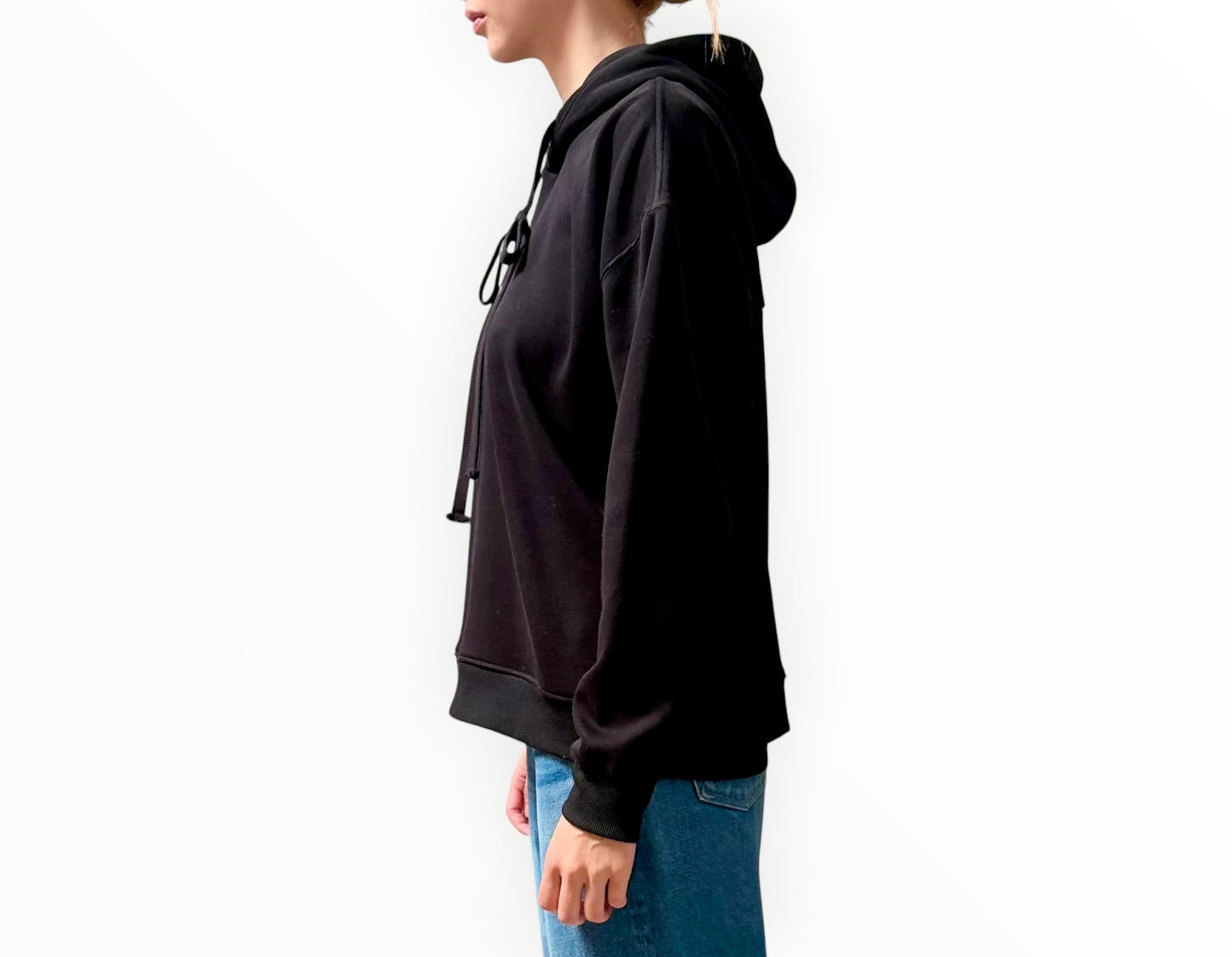 Camilla and Marc Grid Flocking Logo Hoodie - Black - Size AU8