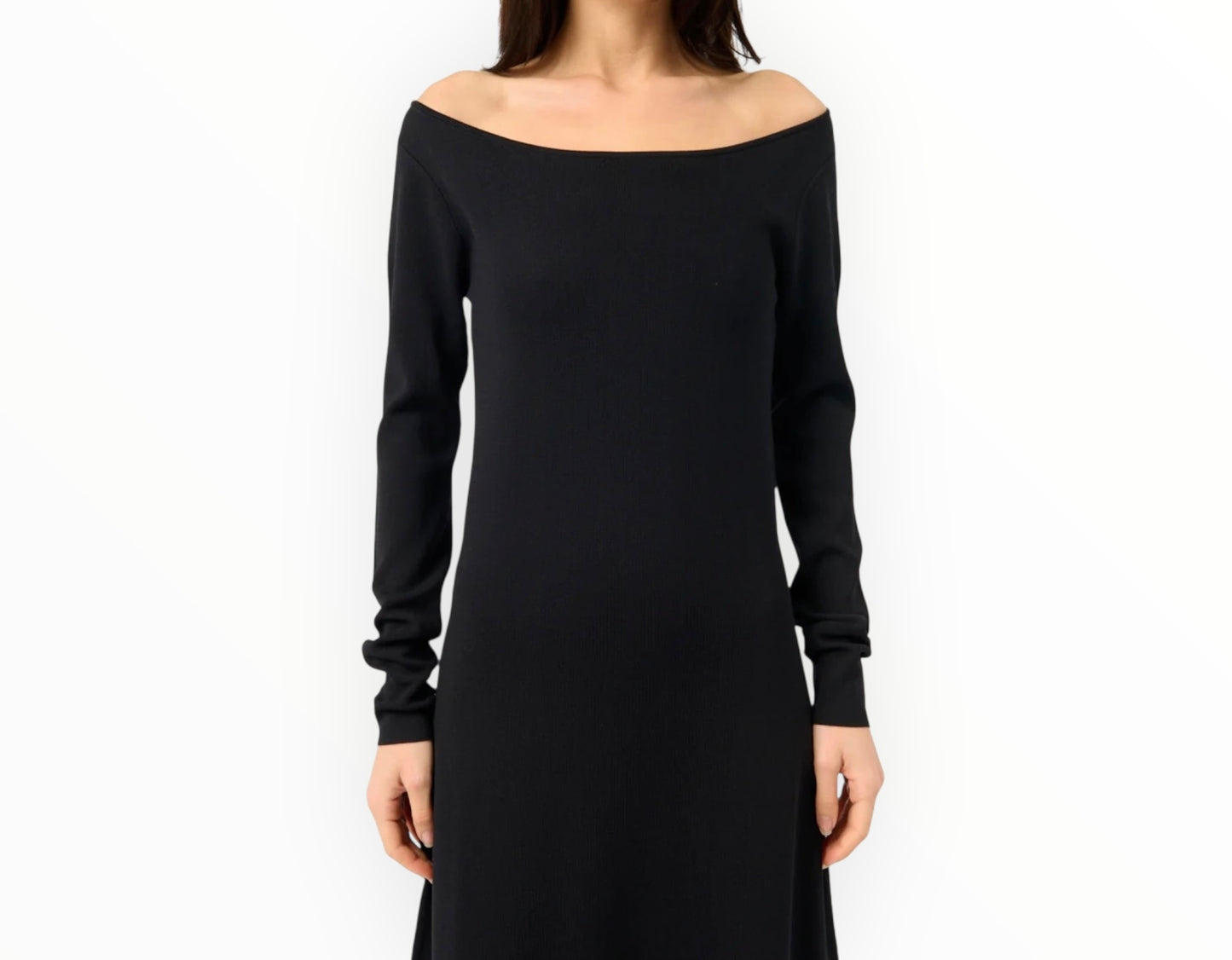 Rohe Off-Shoulder Knitted Dress - Black - Size 44