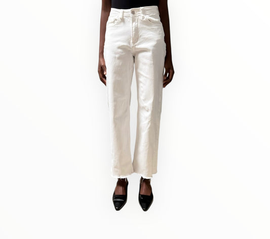 Viktoria & Woods Raw Hem Pants - White - Size 6