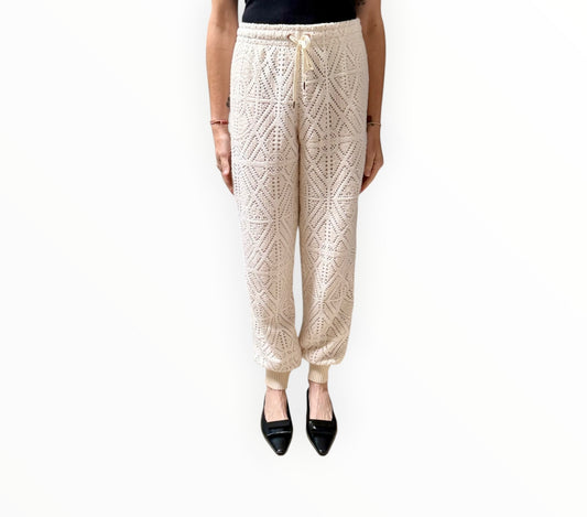 See By Chloe Crochet Pants - Milk - Size S