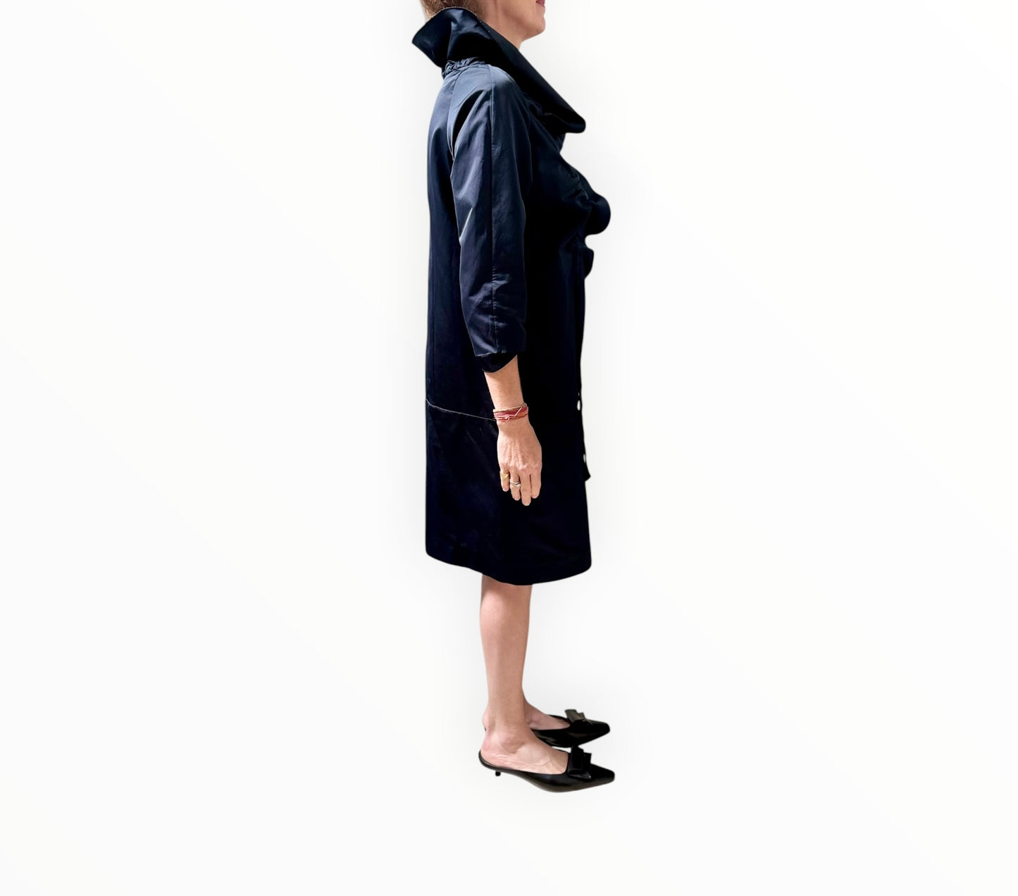 Marni Wide Collar Dress - Navy - Size 40