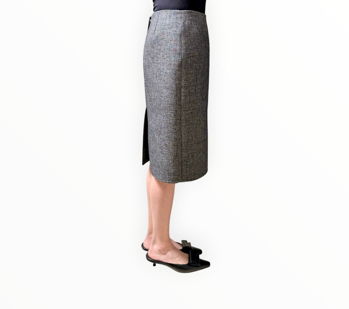 Marc Jacobs Wool Straight Skirt - Charcoal Marle - Size AU10
