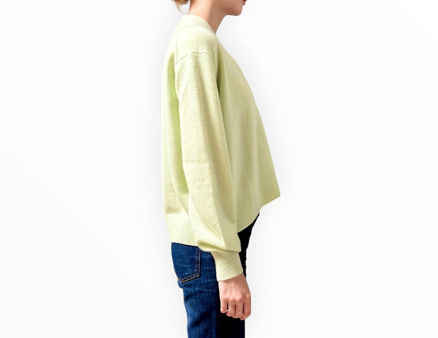 Scanlan Theodore Pin Detail Cashmere Cardigan - Pale Mint - Size S