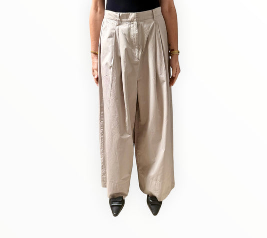 RT006448 - Jac + Jack Two Pleat Front Pants - Stone - Size 12