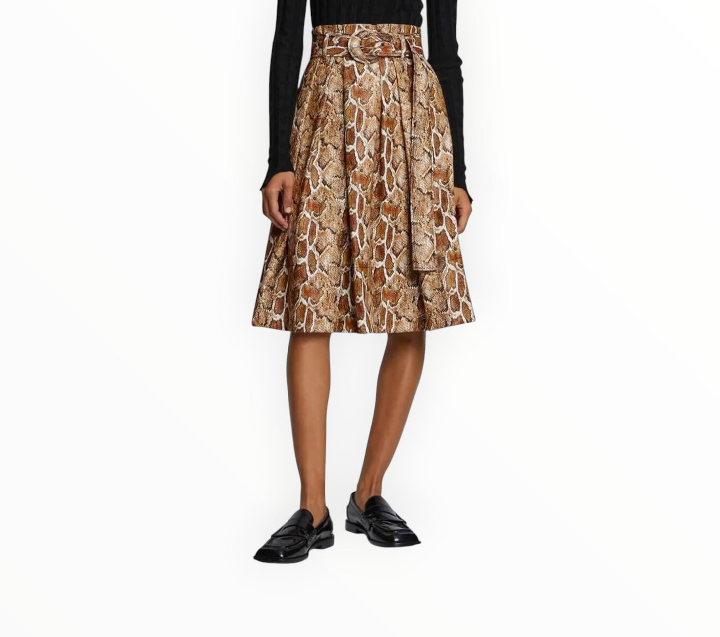 Proenza Schouler Pleated Skirt - Cider Snake Print - Size AU10