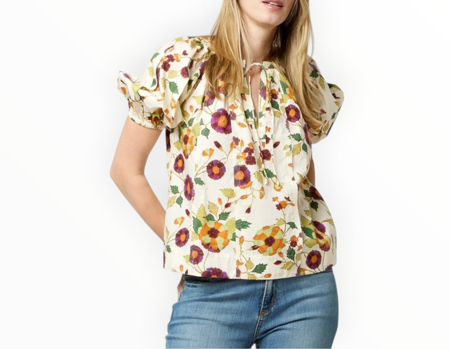 RT006260 - Ulla Johnson Loli Top - White Iris - Size AU16