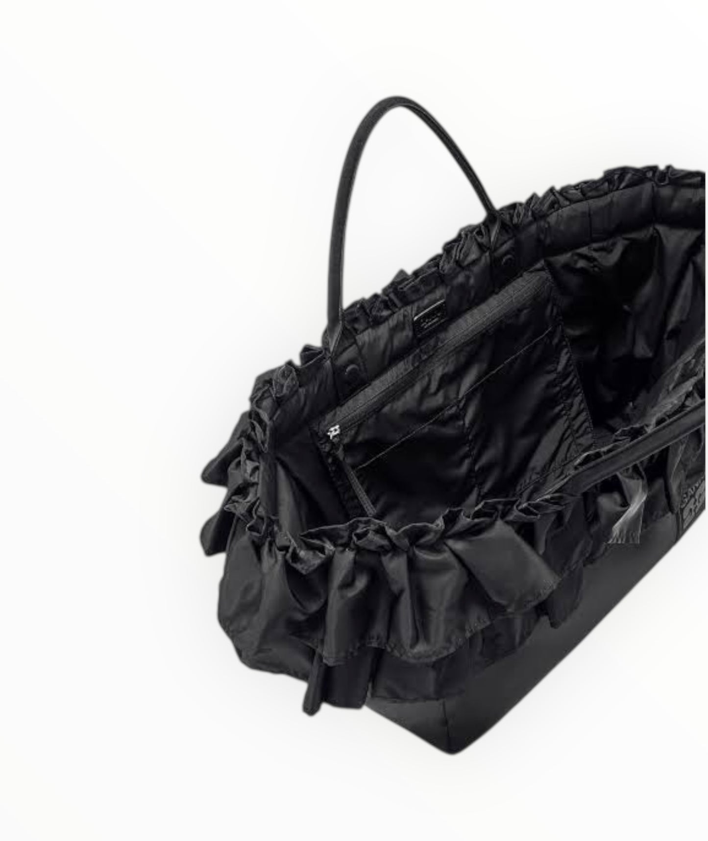 Ganni XXL Ruffle Tote - Black