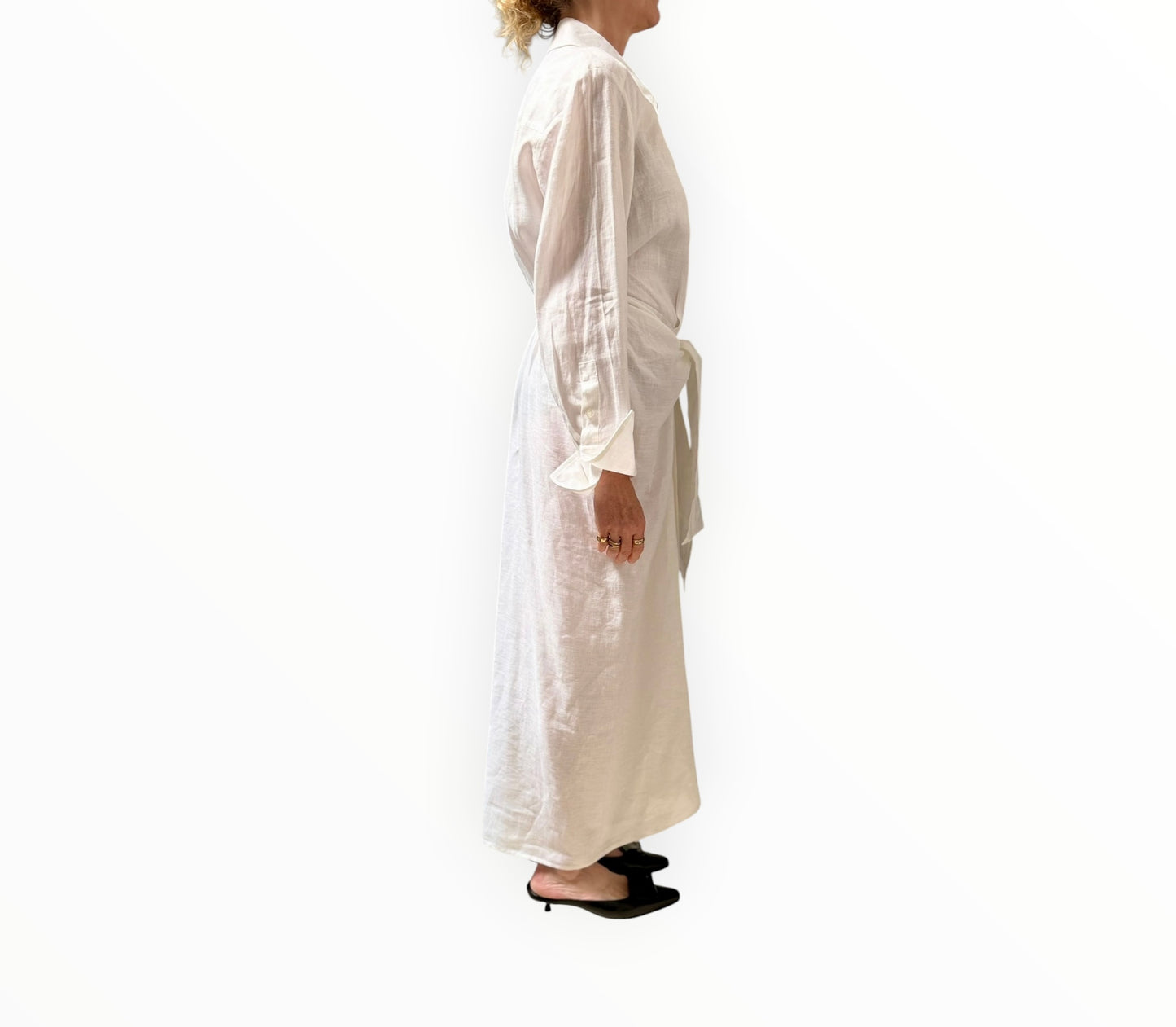 A.L.C Linen Maxi Dress - White - Size 10