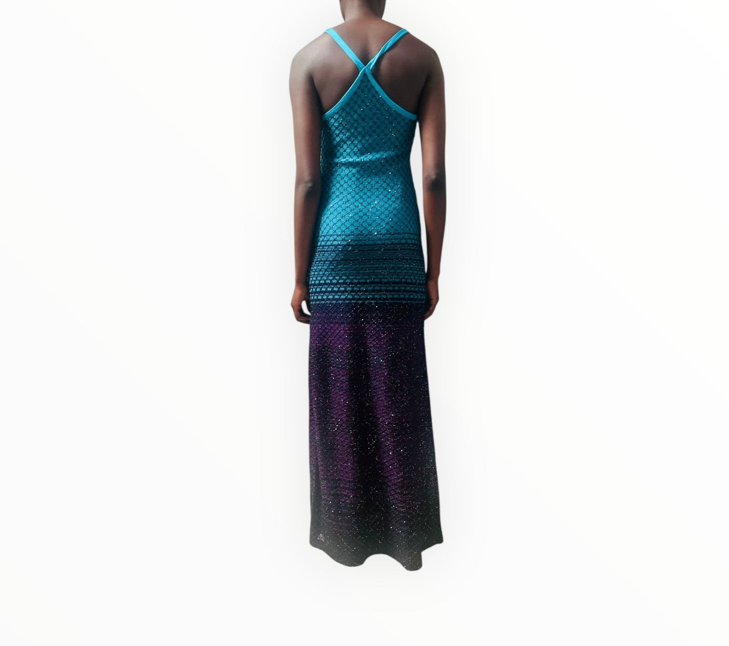 Missoni Halterneck Gown - Turquoise/Violet - Size 40