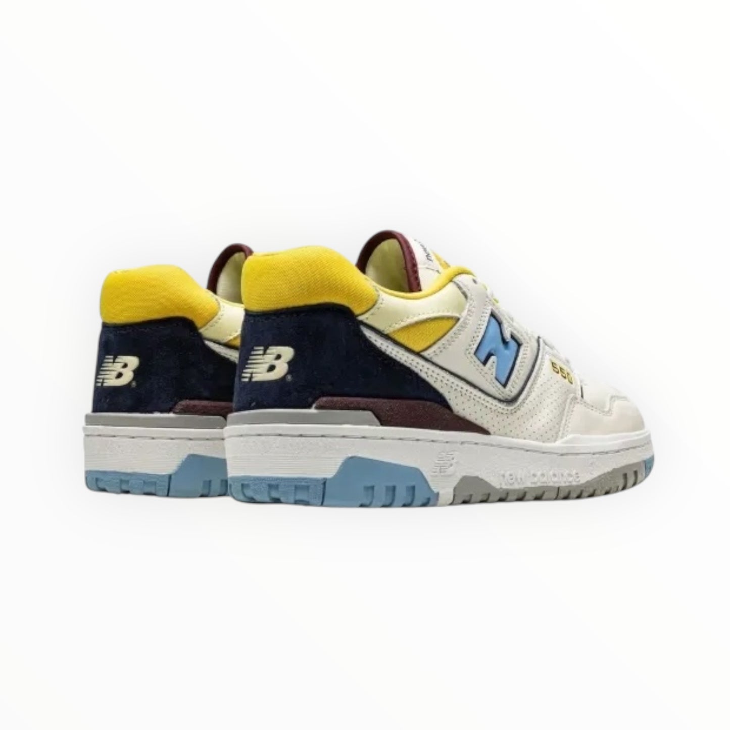 New Balance 550 Marquette Sneakers - White/Yellow - Size 40