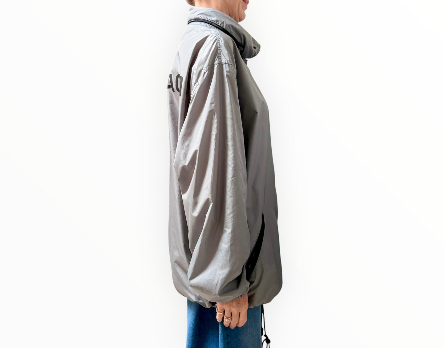 Balenciaga Oversized Rain Jacket - Grey - Size 36