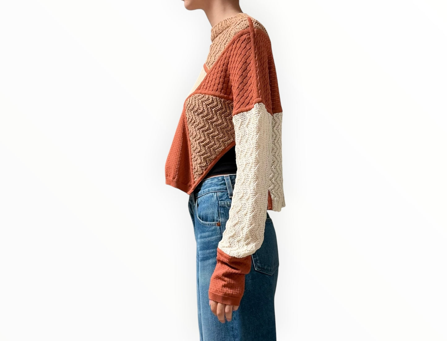 Nanushka June Patchwork Sweater - Multi - Size S