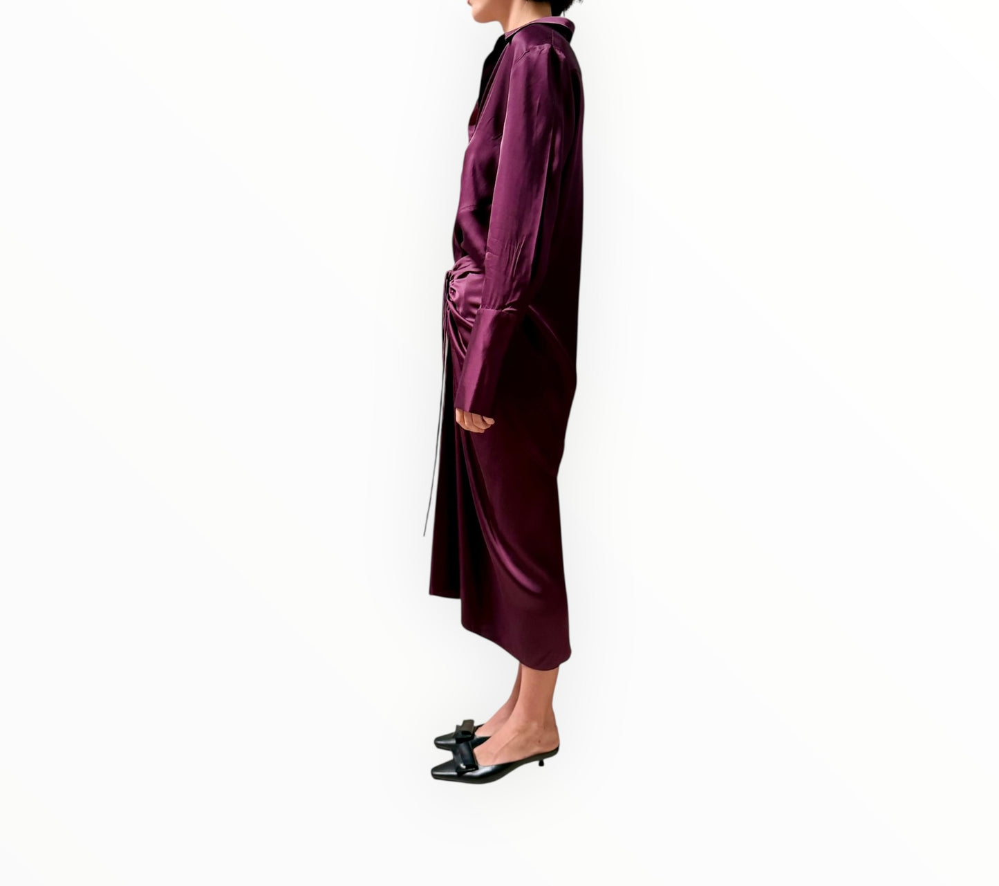 Bianca Spender Tie Front Skirt and Shirt - Aubergine - Size 1
