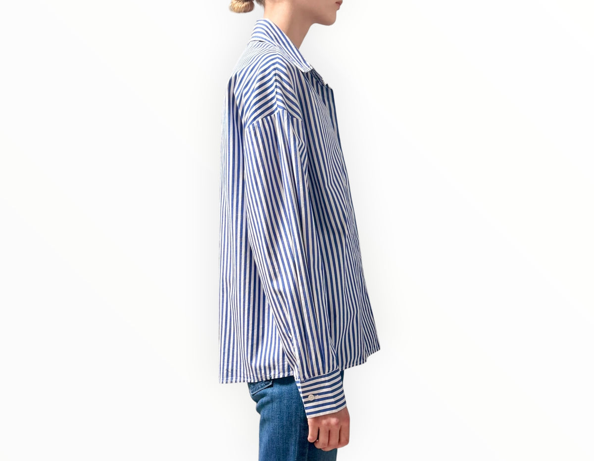 RT006365 - The Olly Striped Shirt - Blue/White - Size S