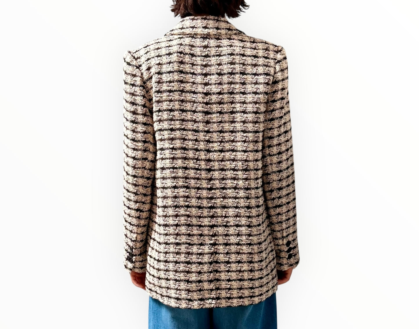 Anine Bing Diana Blazer - Black/Pink - Size S