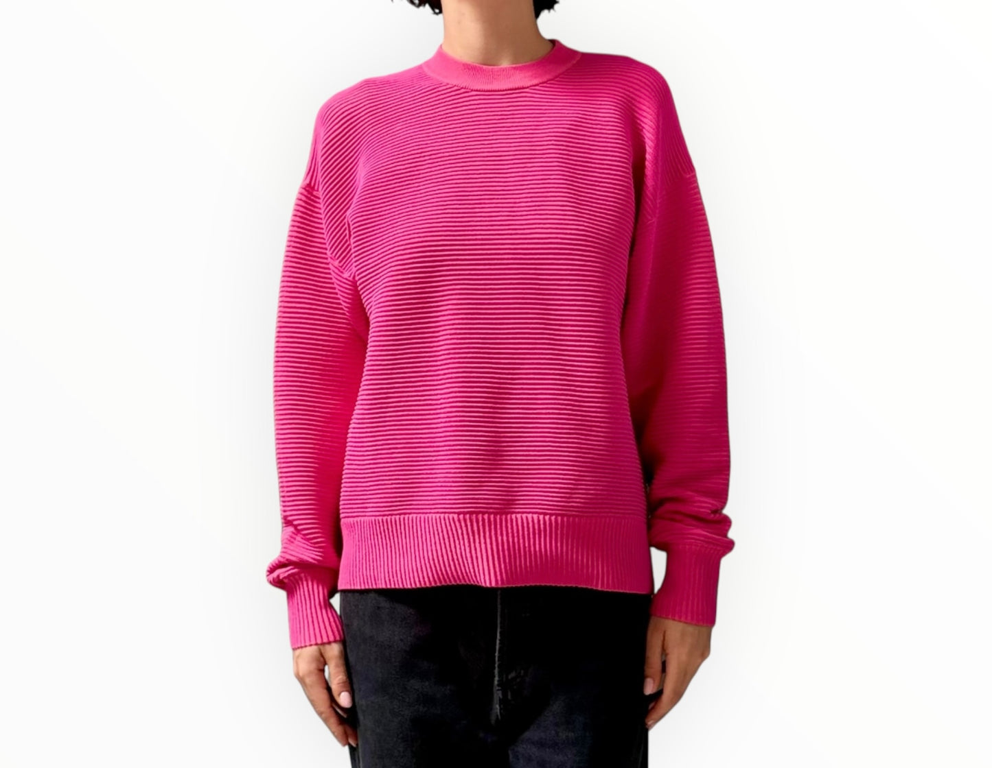Nagnata Sonny Crewneck Sweater - Neon Pink/Orange - Size S