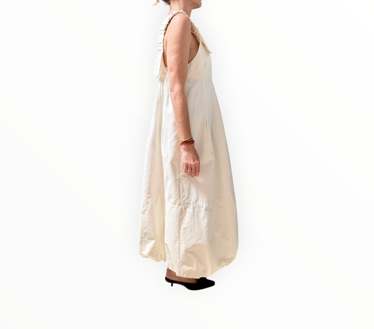 Lee Mathews Puff Maxi Dress - White - Size 4