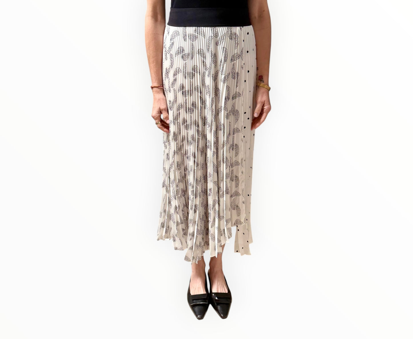 A.L.C Pleated Skirt - Black/White - Size AU10