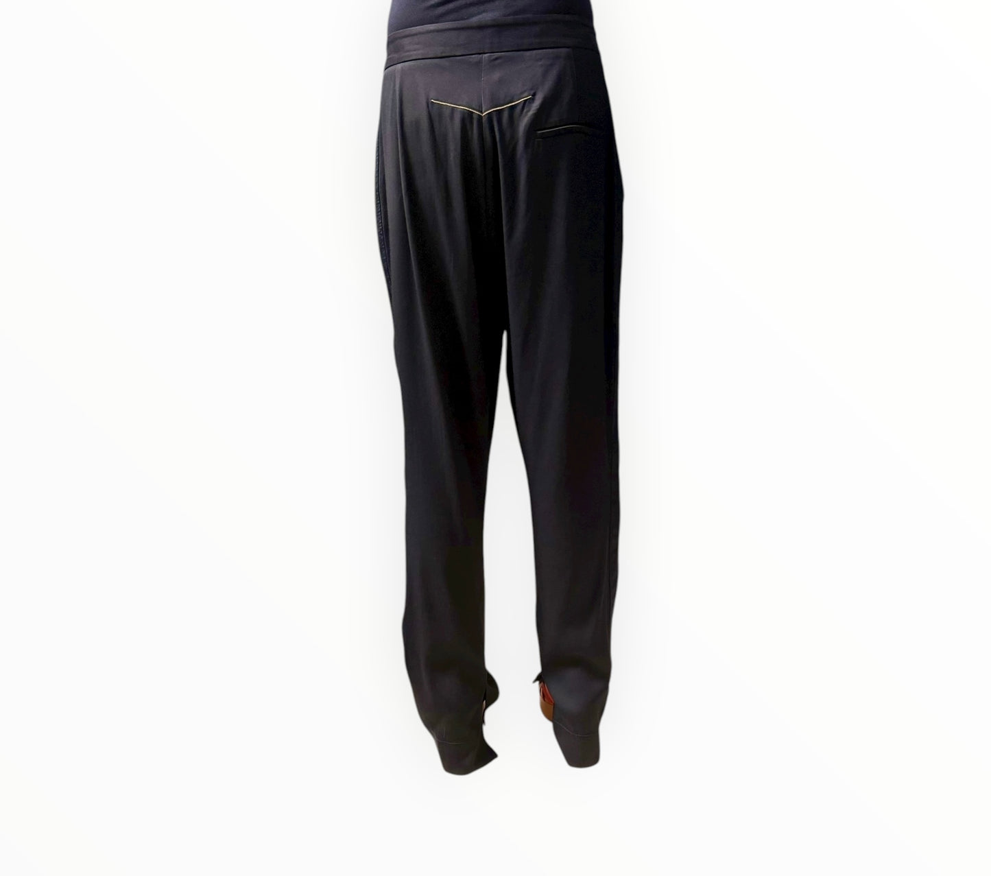 Bassike Split Hem Pants - Black - Size 2