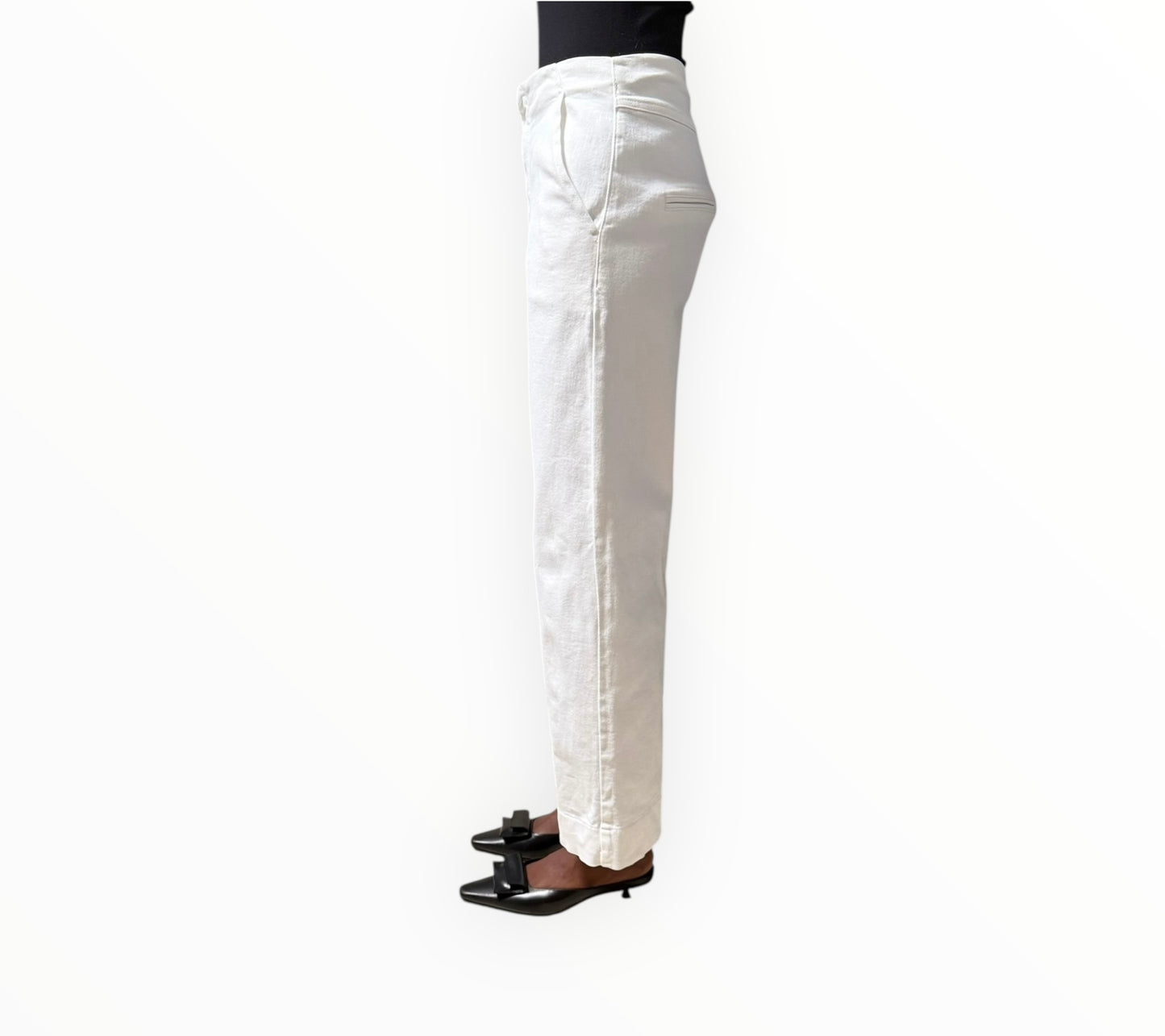 Scanlan Theodore Cotton Wide Leg Pants - White - Size 6