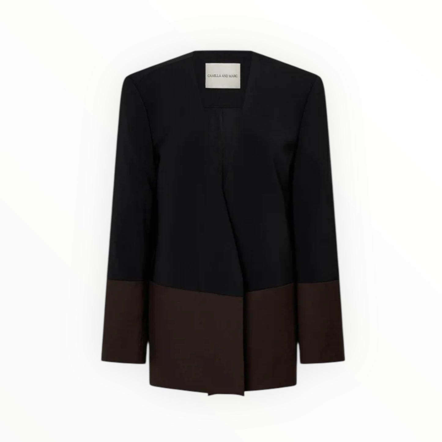 Camilla and Marc Vault Blazer - Black/Chocolate - Size 10