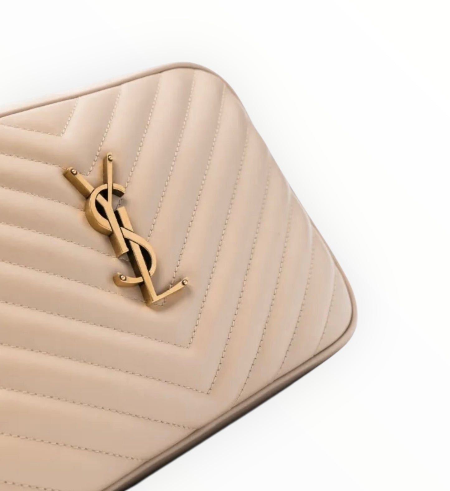 Saint Laurent Lou Crossbody Bag - Beige