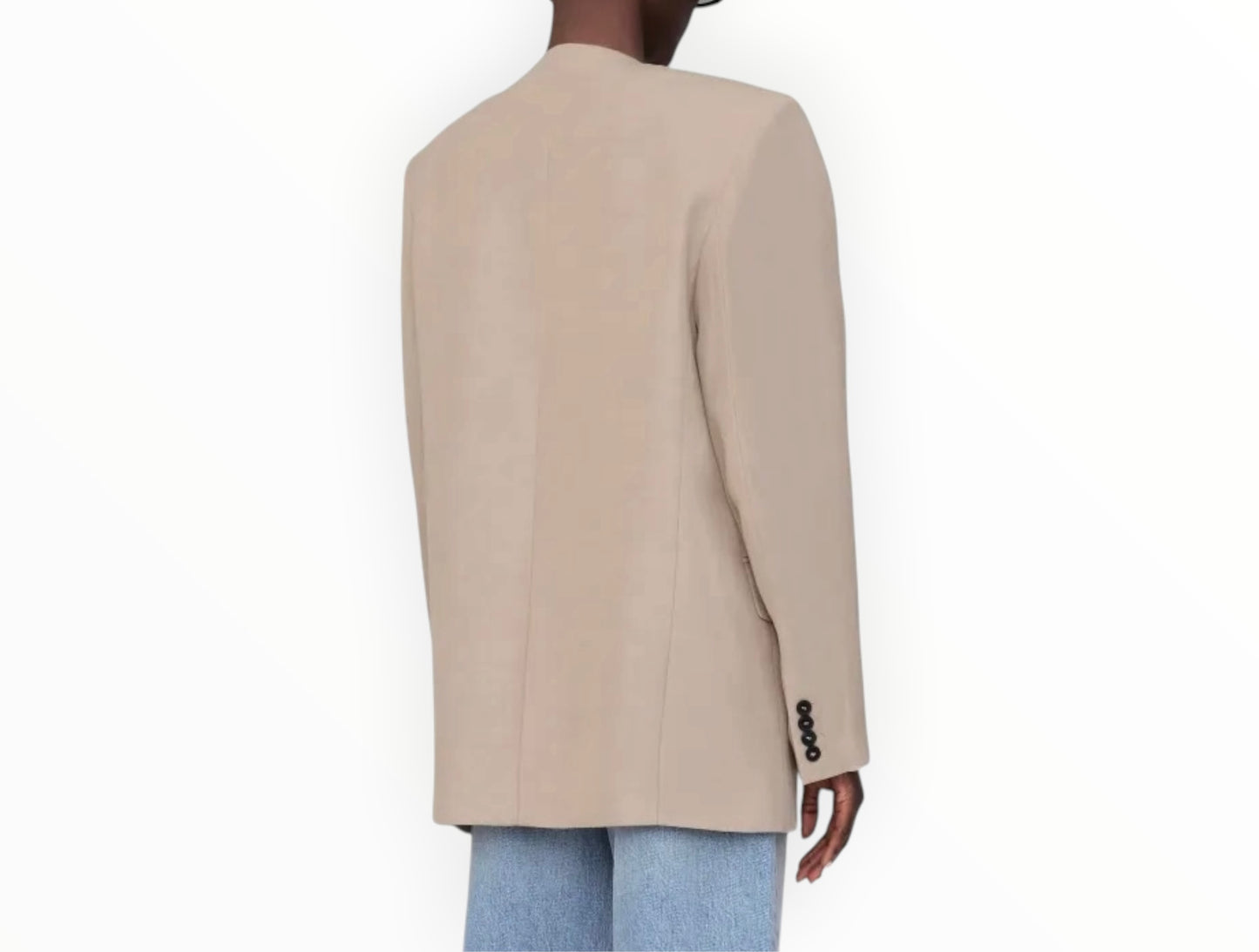 Anine Bing Maron Oversized Blazer - Beige - Size M