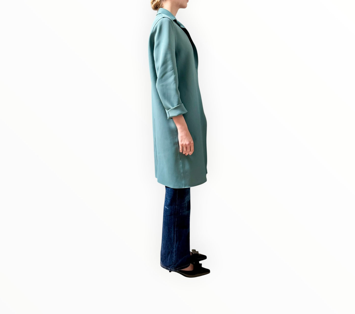 Harris Wharf Technical Coat - Smokey Blue - Size 42