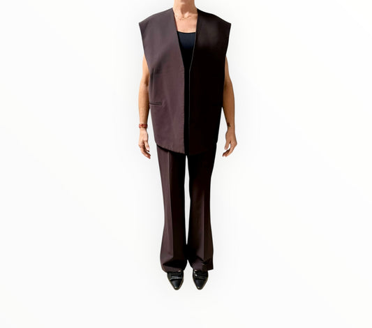 Camilla and Marc Elia Vest + Pant - Chocolate - Size 8