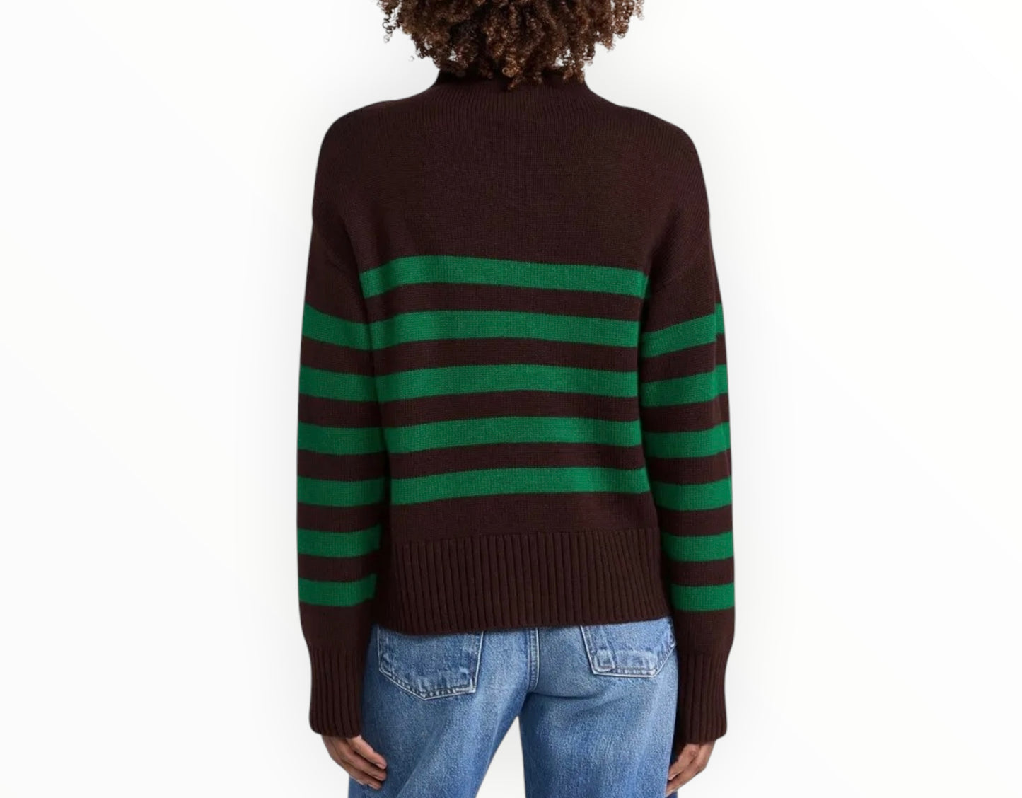 Kule The Lucca Striped Sweater - Brown/Green - Size S