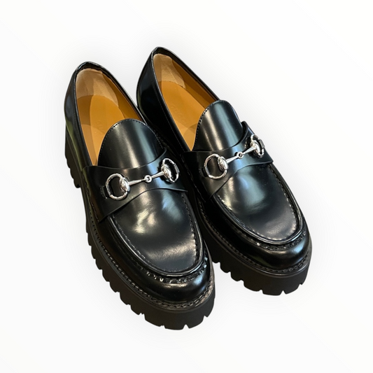 Gucci Sylke Horsebit Loafers - Black - Size 38