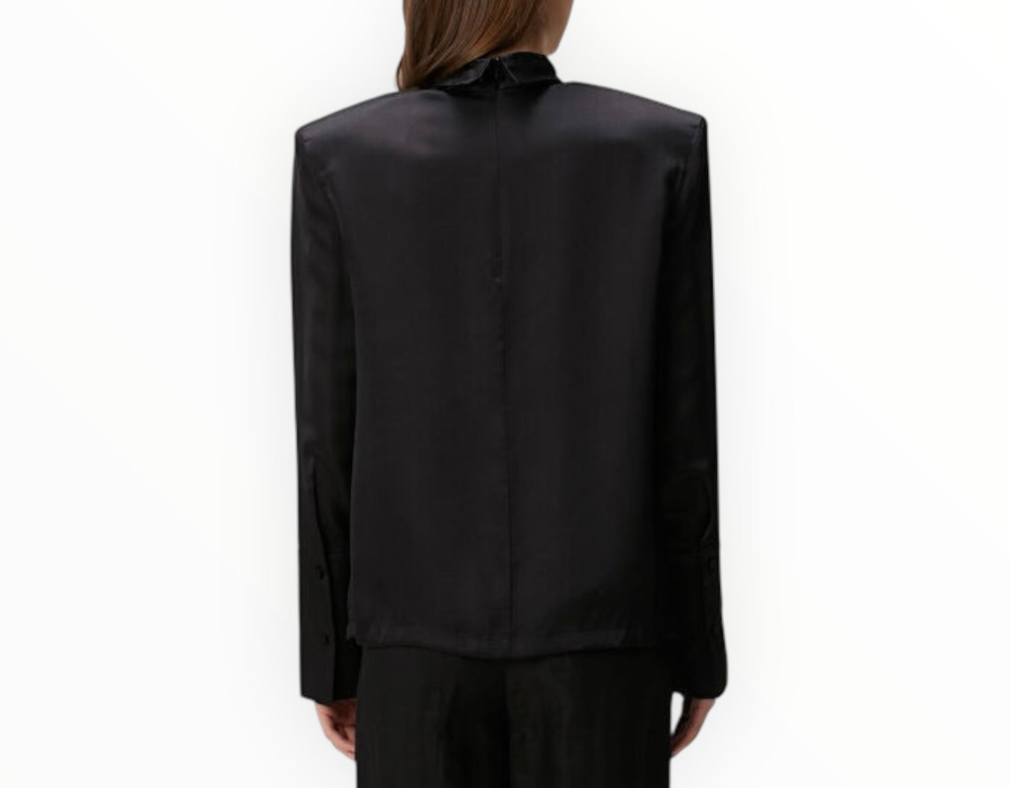 Anine Bing High Neck Blouse - Black- Size M