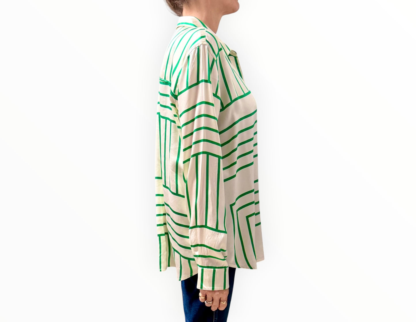 Rails Mara Shirt - Green/White - Size L