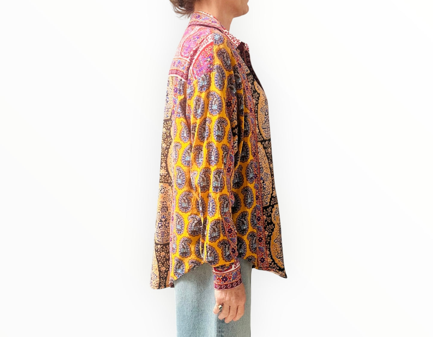 Boteh Printed Shirt - Multi - Size M