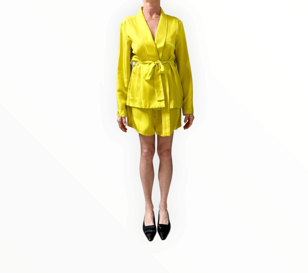 RT006289 - Jac + Jack Silk Jacket + Short Set - Neon - Size AU8