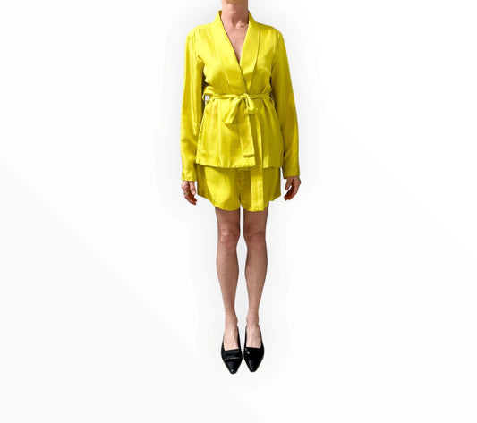 RT006289 - Jac + Jack Silk Jacket + Short Set - Neon - Size AU8