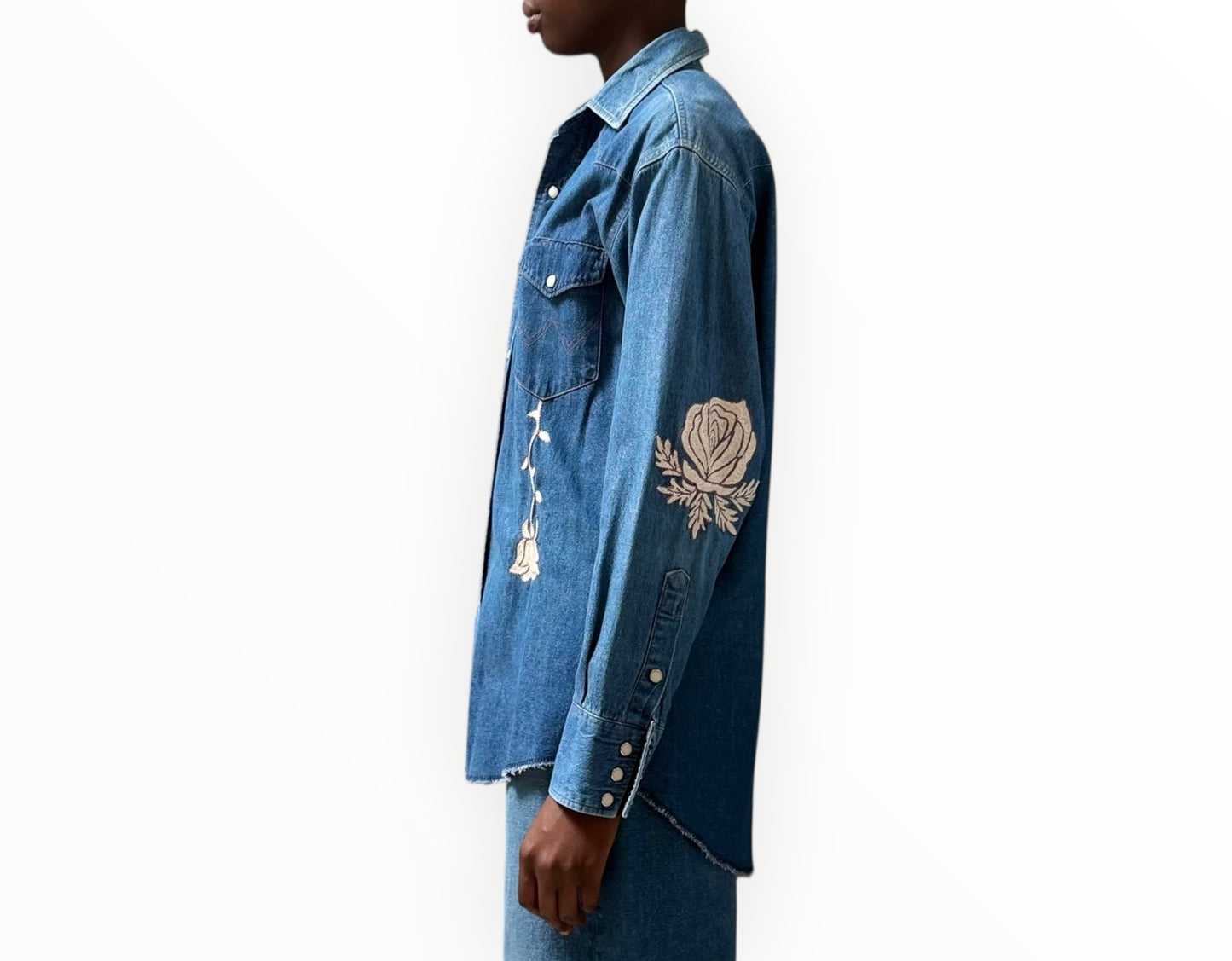 Bliss and Mischief Denim Shirt - Blue - Size M