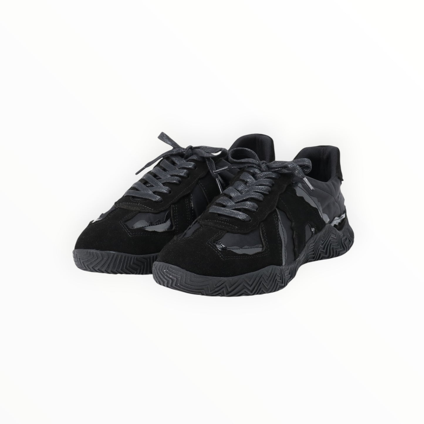 Y3 Leather Combination German Army Trainers - Black - Size 39