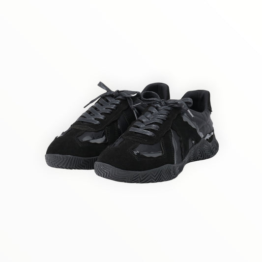 Y3 Leather Combination German Army Trainers - Black - Size 39