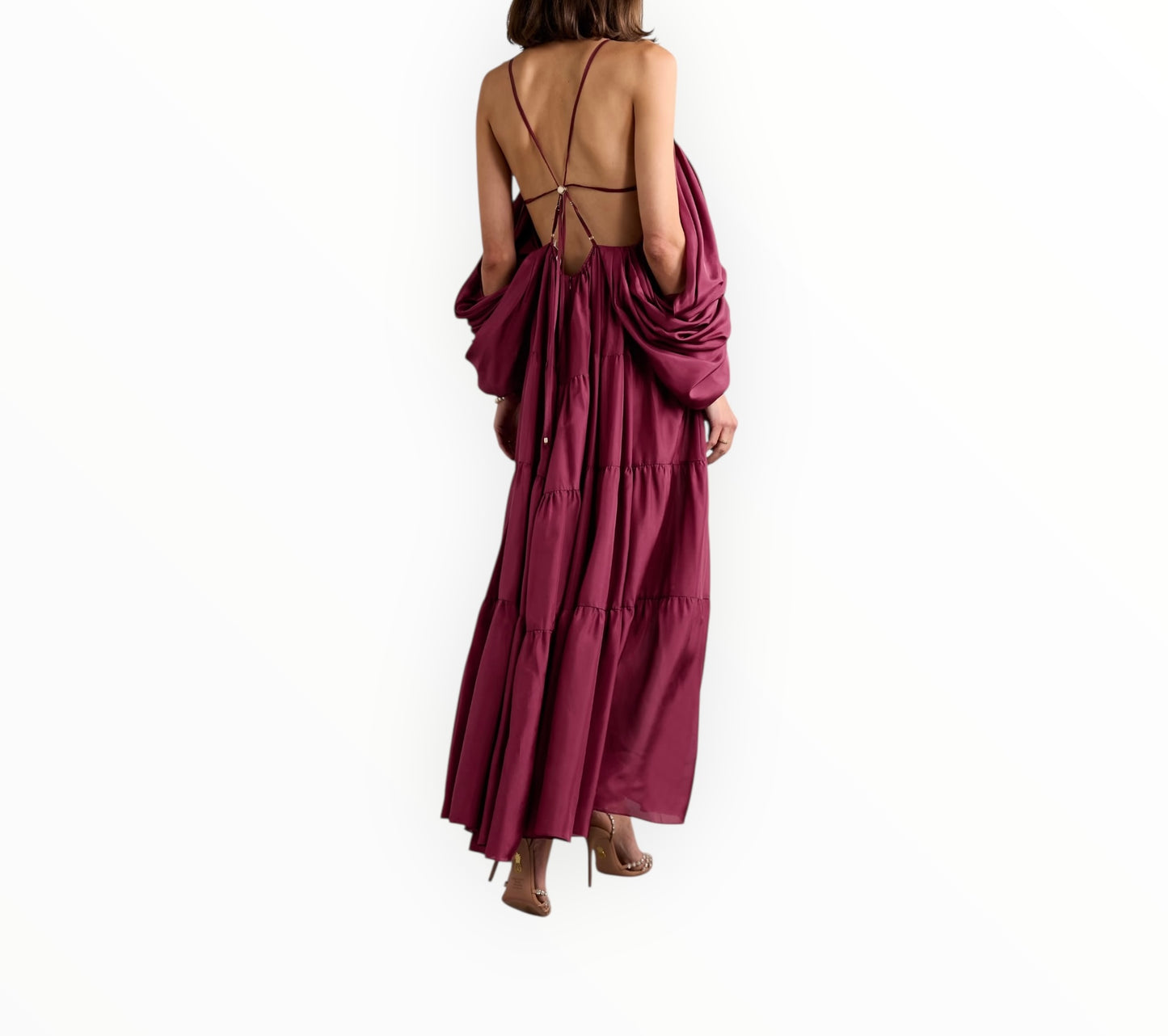 Zimmermann Tallow Maxi Dress - Burgundy - Size 2
