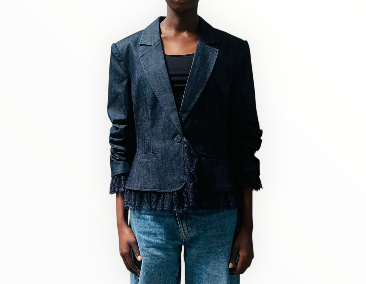 Cinq A Sept Petit Roxie Jacket - Indigo - Size 12