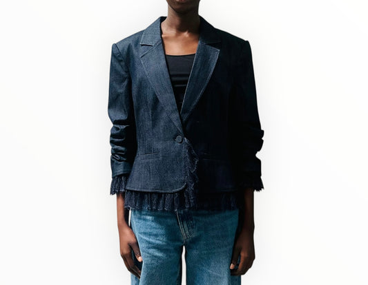 Cinq A Sept Petit Roxie Jacket - Indigo - Size 12