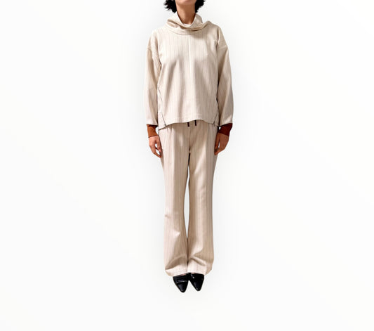 3.1 Phillip Lim Striped Pants + Top - Beige - Size S