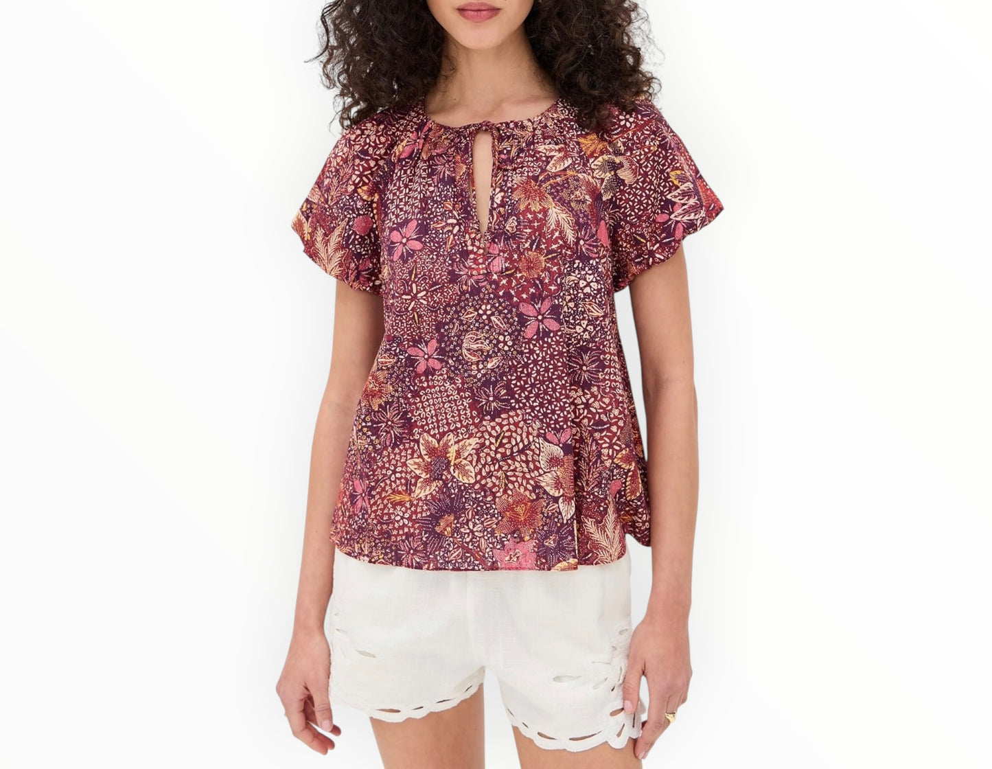 RT006261 - Ulla Johnson Issa Top - Red/Purple - Size AU10