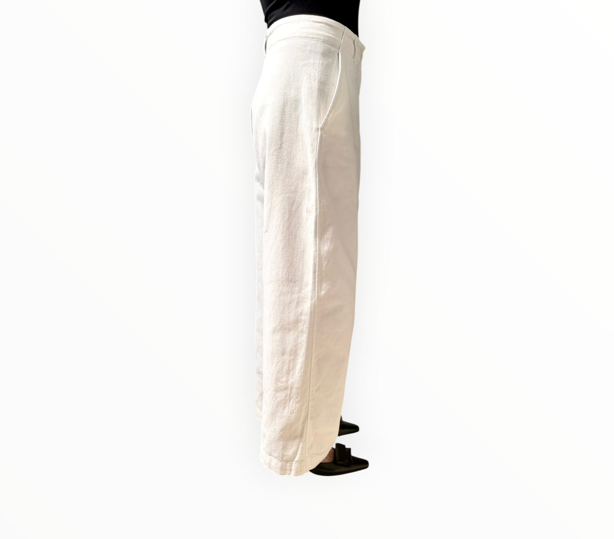 Jac + Jack Wide Leg Jeans - White - Size 10