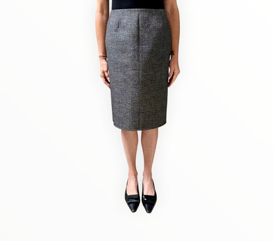 Marc Jacobs Wool Straight Skirt - Charcoal Marle - Size AU10