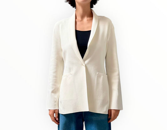 Theory Knit Blazer - Cream - Size S