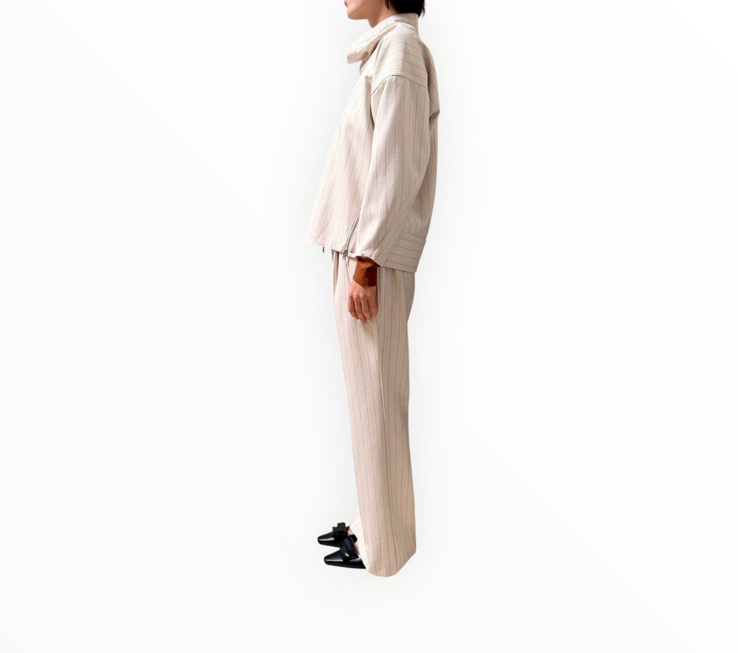 3.1 Phillip Lim Striped Pants + Top - Beige - Size S