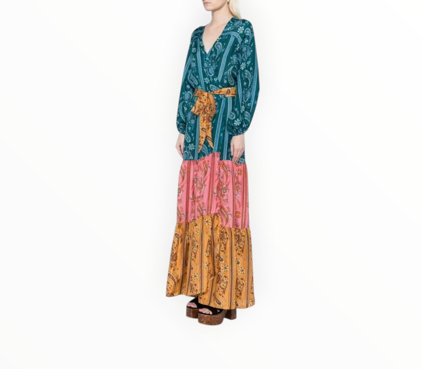 Hannah Artwear Emilia Silk Midi Dress - Multi - Size 00